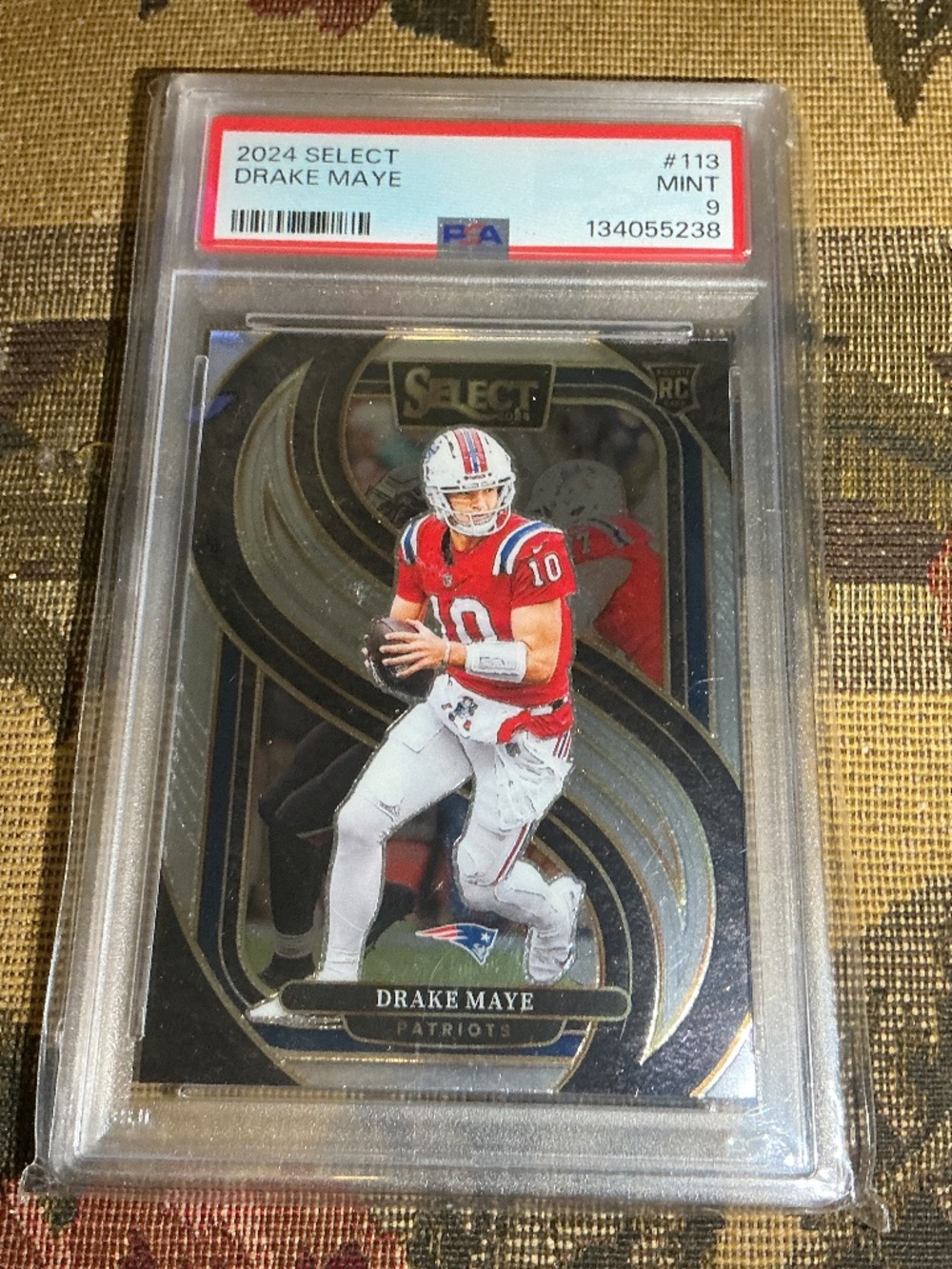 Drake Maye 2024 Panini Select #113 Premier Rookie RC Graded NFL CARD PSA 9